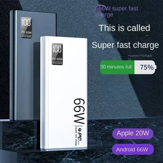 Ultra Capacity Mobile Power Bank – 50000mAh 66W Fast Charging External Battery for iPhone, Samsung, Xiaomi - Image 3