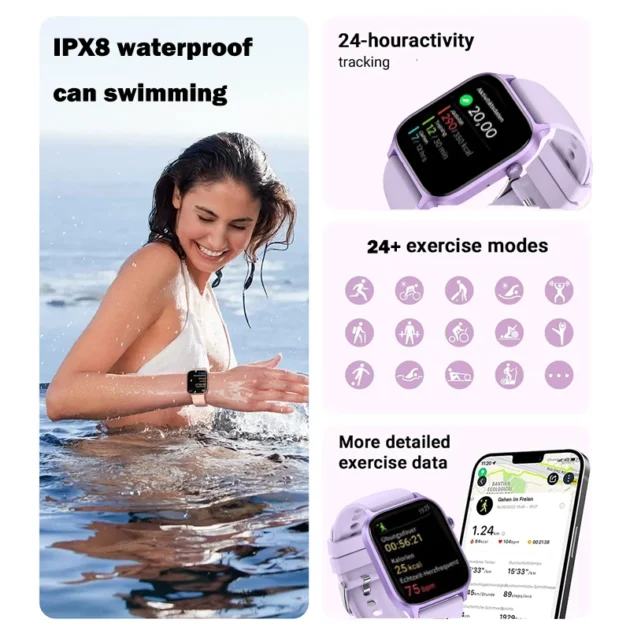 Diving Smartwatch for Men and Women – IUTECH Y7 2025, 1.85" Screen, Bluetooth Call & Health Tracking Smart Watch - Image 4