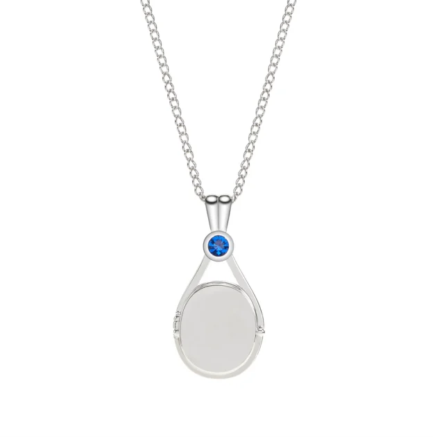 H2O Mermaid Shell Pendant – Silver Plated Copper Necklace with Natural Zircon Locket Jewelry - Image 3
