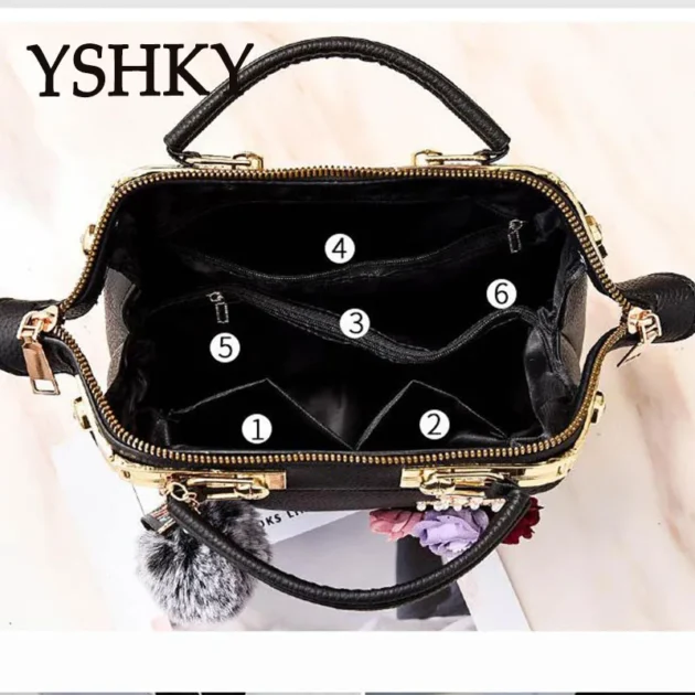 2025 Luxury Female Shoulder Bags – Designer Crossbody Handbag for Women, Hairball Travel Bag - Image 5