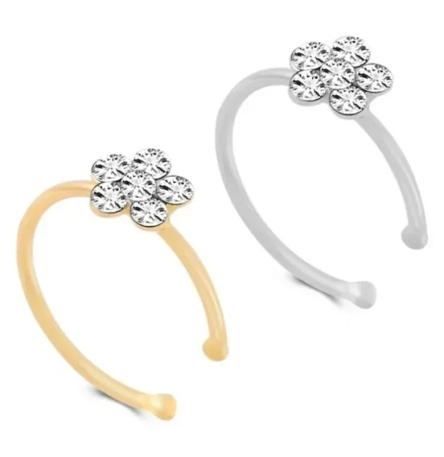 Clear Crystal Nose Ring – Fashion Nose Piercing for Women by Delysia King - Image 2