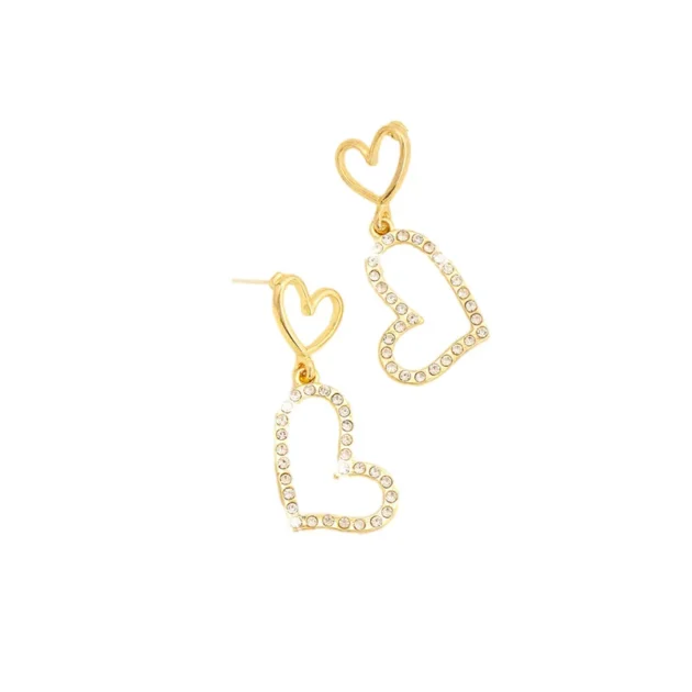 Big Heart Earrings for Women – Cute Gold & Silver Hoop Design, Simple LOVE Piercing Jewelry for Daily Wear & Gifts - Image 3